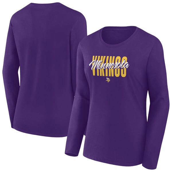 Minnesota Vikings Fanatics Women's Long Sleeve Scoop Neck T-Shirt  - Purple