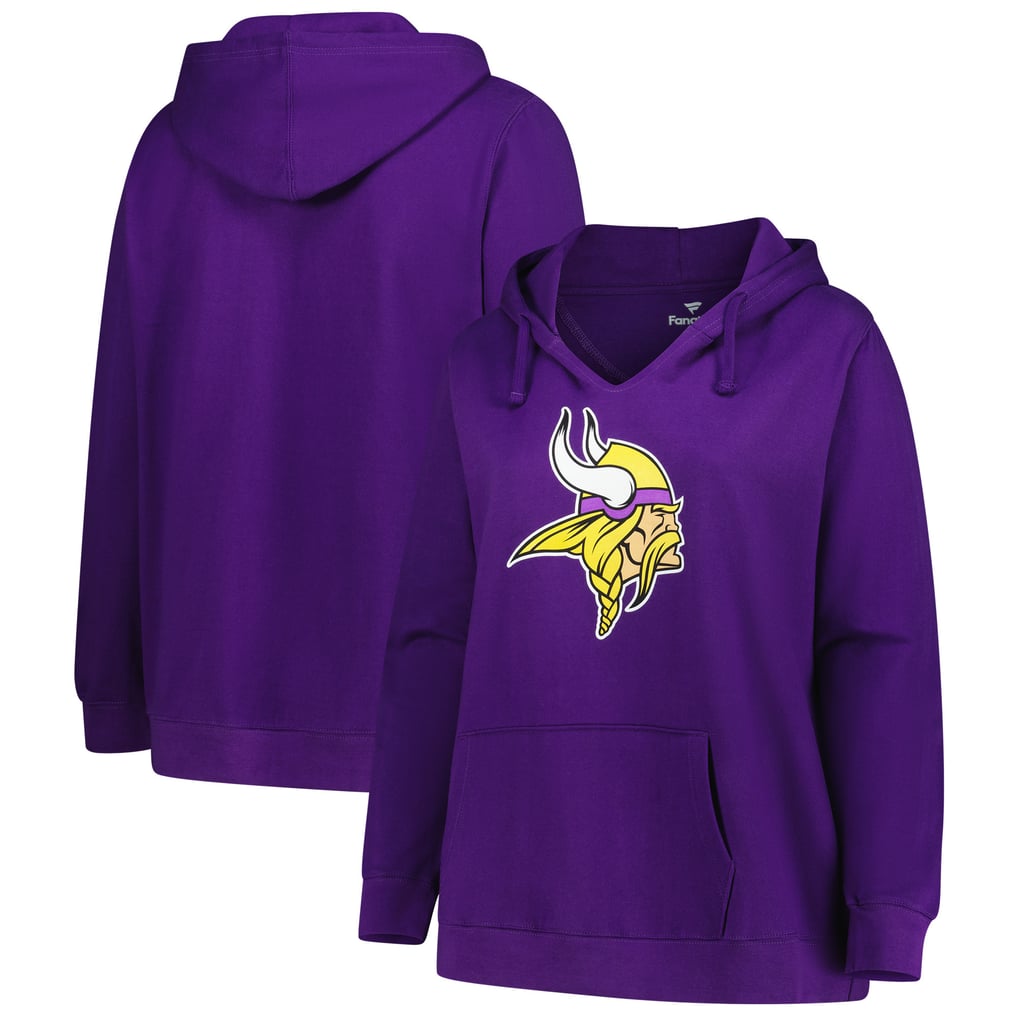 Minnesota Vikings Fanatics Women's Plus Size V-Neck Pullover Hoodie - Purple