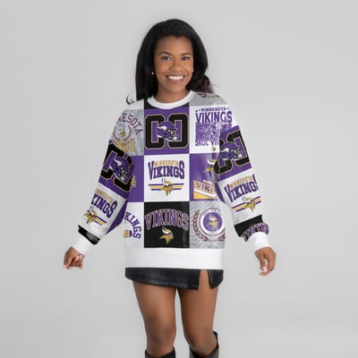 Minnesota Vikings Gameday Couture Women's Highlight Reel Repeat Premium Fleece Sweatshirt - White
