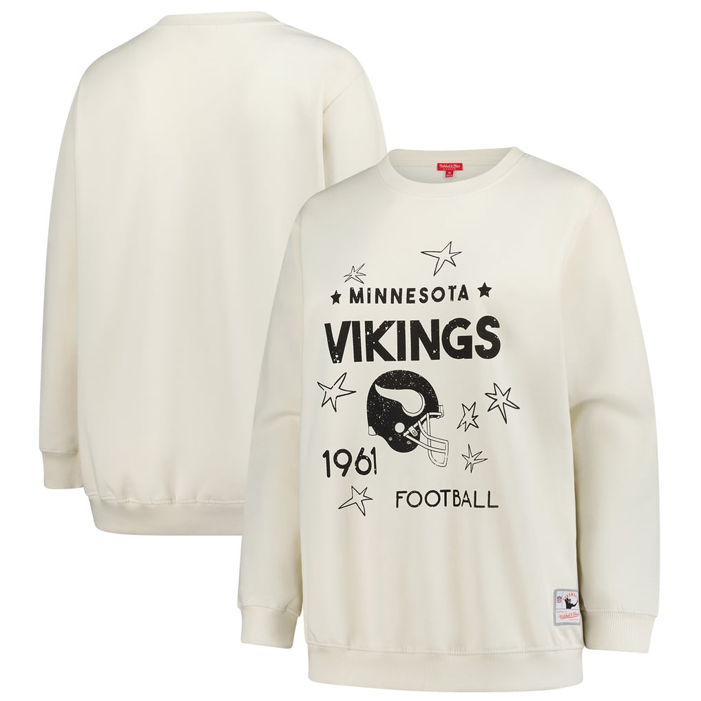 Minnesota Vikings Mitchell & Ness Women's Plus Size Shooting Star Sweatshirt - Cream