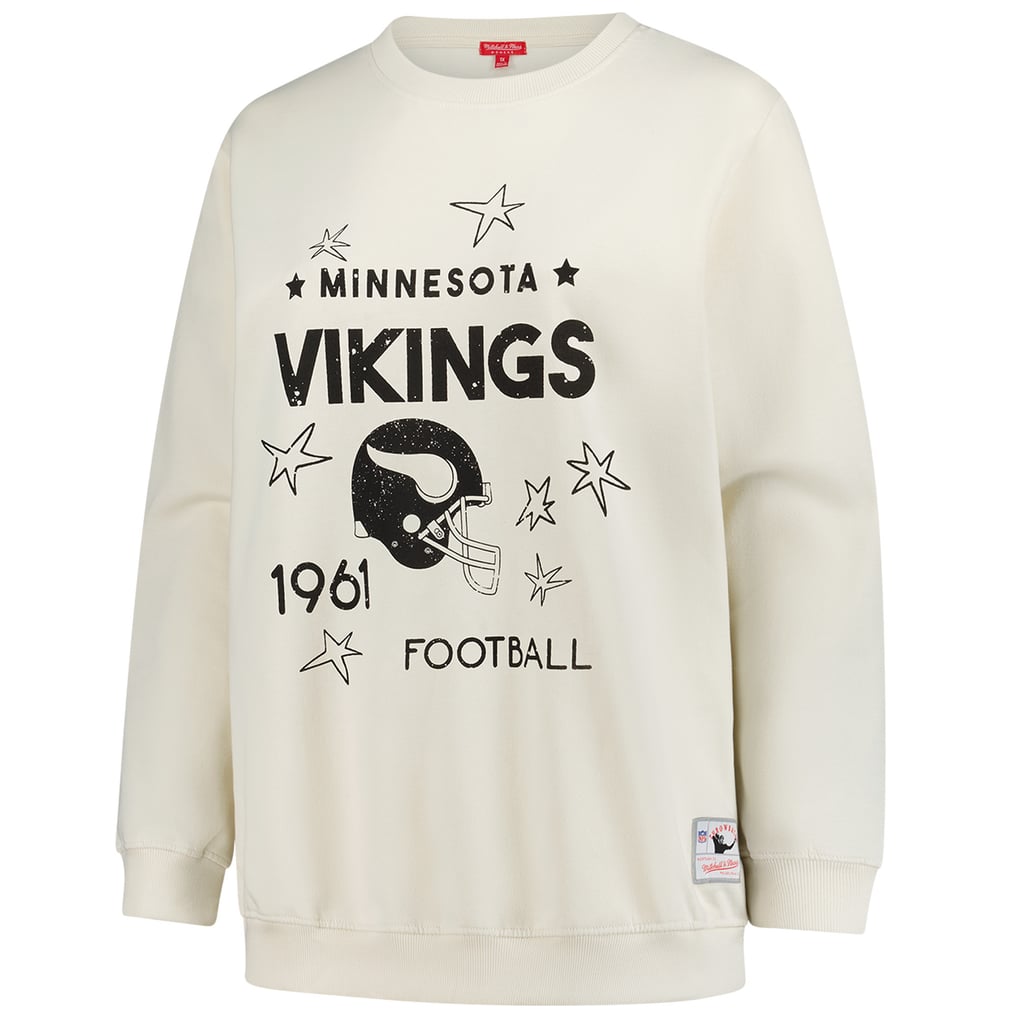 Minnesota Vikings Mitchell & Ness Women's Plus Size Shooting Star Sweatshirt - Cream
