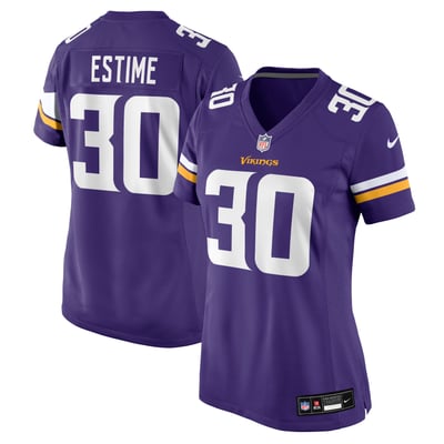 Audric Estime Minnesota Vikings Nike Women's Team Game Jersey - Purple