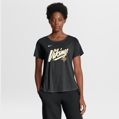 Minnesota Vikings Nike Women's Primetime Tri-Blend T-Shirt - Black