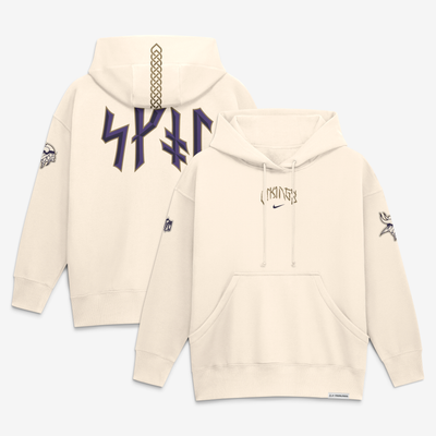  Minnesota Vikings Nike Women's 2026 Rivalries Collection Oversized Pullover Hoodie - Cream