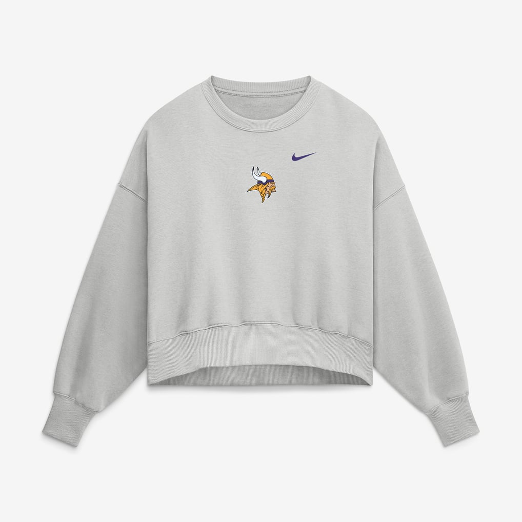  Minnesota Vikings Nike Women's Oversized Primetime Phoenix Fleece Sweatshirt - Gray