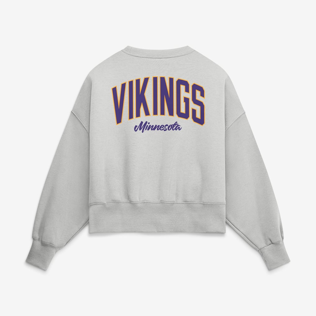  Minnesota Vikings Nike Women's Oversized Primetime Phoenix Fleece Sweatshirt - Gray