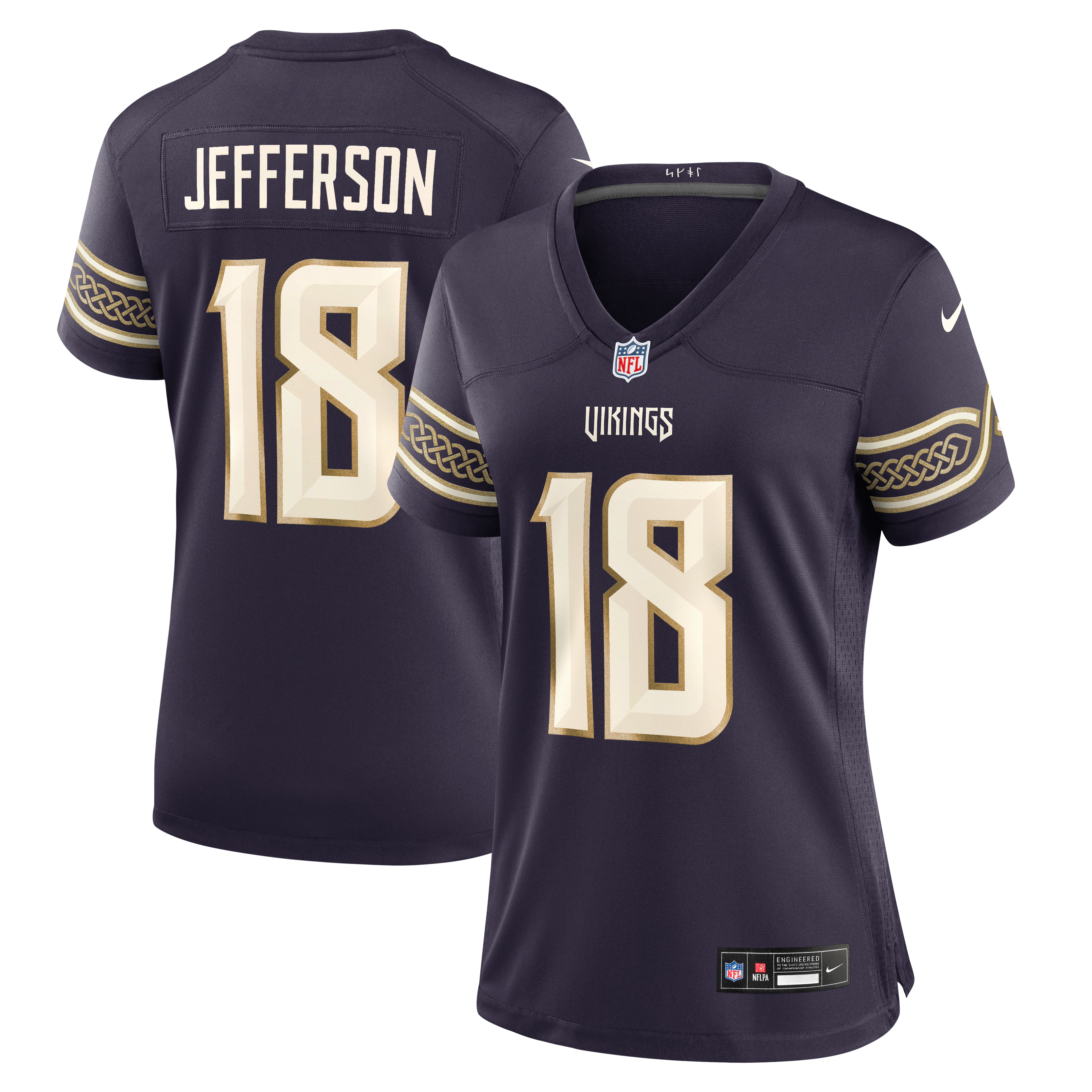 Women's Minnesota Vikings Justin Jefferson Purple 2026 Rivalries Collection Game Jersey
