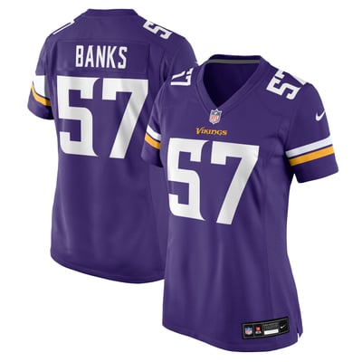 Keshawn Banks Minnesota Vikings Nike Women's Team Game Jersey - Purple