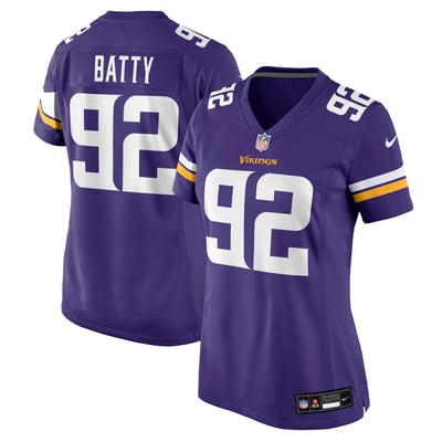 Tyler Batty Minnesota Vikings Nike Women's Team Game Jersey - Purple