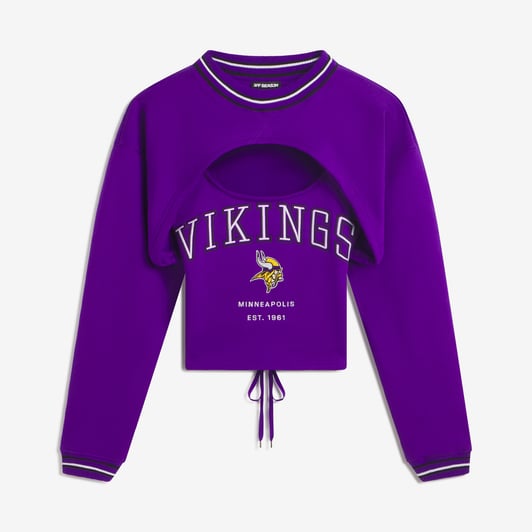  Minnesota Vikings Off Season x NFL Women's Fleece Shrug Cami - Purple