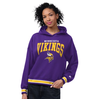 Minnesota Vikings Starter Women's Home Plate Hoodie - Purple