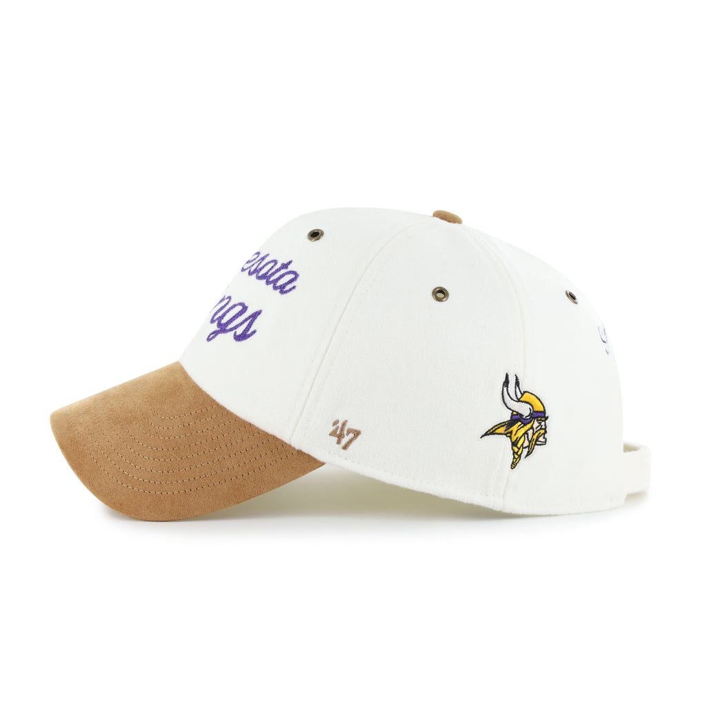 Women's Minnesota Vikings Stoney Clover Lane x '47 Cream/Tan Cursive ...