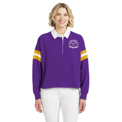  Minnesota Vikings WEAR by Erin Andrews Women's Rugby Long Sleeve T-Shirt - Purple