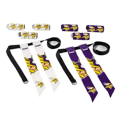 Minnesota Vikings Franklin Sports Youth NFL Flag Football Set