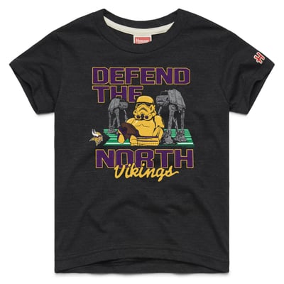 Minnesota Vikings Homage Youth Star Wars x NFL Tri-Blend T-Shirt - Black