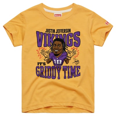 Justin Jefferson Minnesota Vikings Homage Youth Caricature T-Shirt - Purple