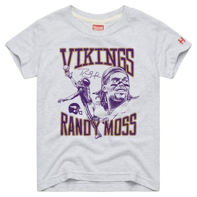 Randy Moss Minnesota Vikings Homage Youth Retired Greats T-Shirt - Ash