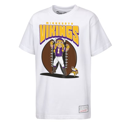  Minnesota Vikings Mitchell & Ness Youth Mascot Mania T-Shirt - White