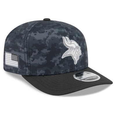 Minnesota Vikings New Era Youth 2026 Salute To Service 9SEVENTY Adjustable Hat - Black