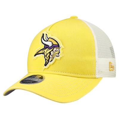  Minnesota Vikings New Era Youth Fan 9FORTY A-Frame M-Crown Trucker Adjustable Hat - Gold