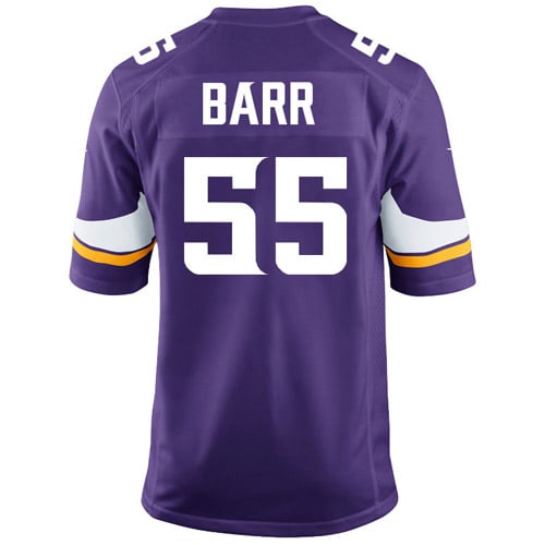 Youth Minnesota Vikings Anthony Barr Nike Purple Team Color Game