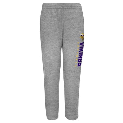 Minnesota Vikings Outerstuff Youth Run Hard Fleece Sweatpants - Heather Gray