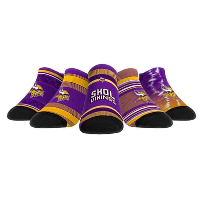  Minnesota Vikings Rock Em Youth Super Fan Five-Pack Low-Cut Socks Set - 