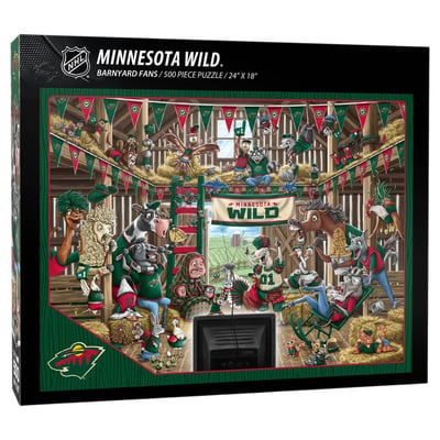 Minnesota Wild Fanpoint 18" x 24" Barnyard Fans 500-Piece Puzzle