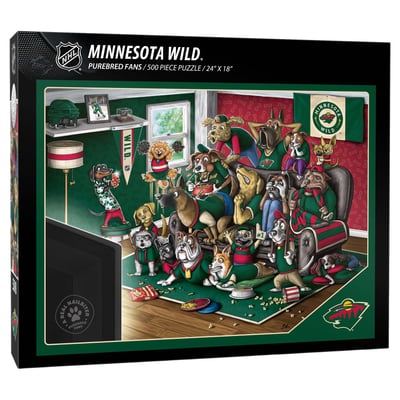 Minnesota Wild Fanpoint Purebred Fans 18" x 24" A Real Nailbiter 500-Piece Puzzle