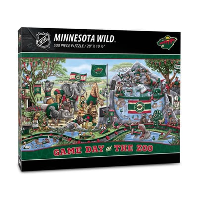 Minnesota Wild IDNA 10.5" x 28" Game Day at the Zoo 500-Piece Puzzle