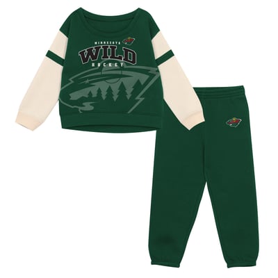  Minnesota Wild Outerstuff Infant  Grace On Ice Sweatshirt and Pants Set - Green