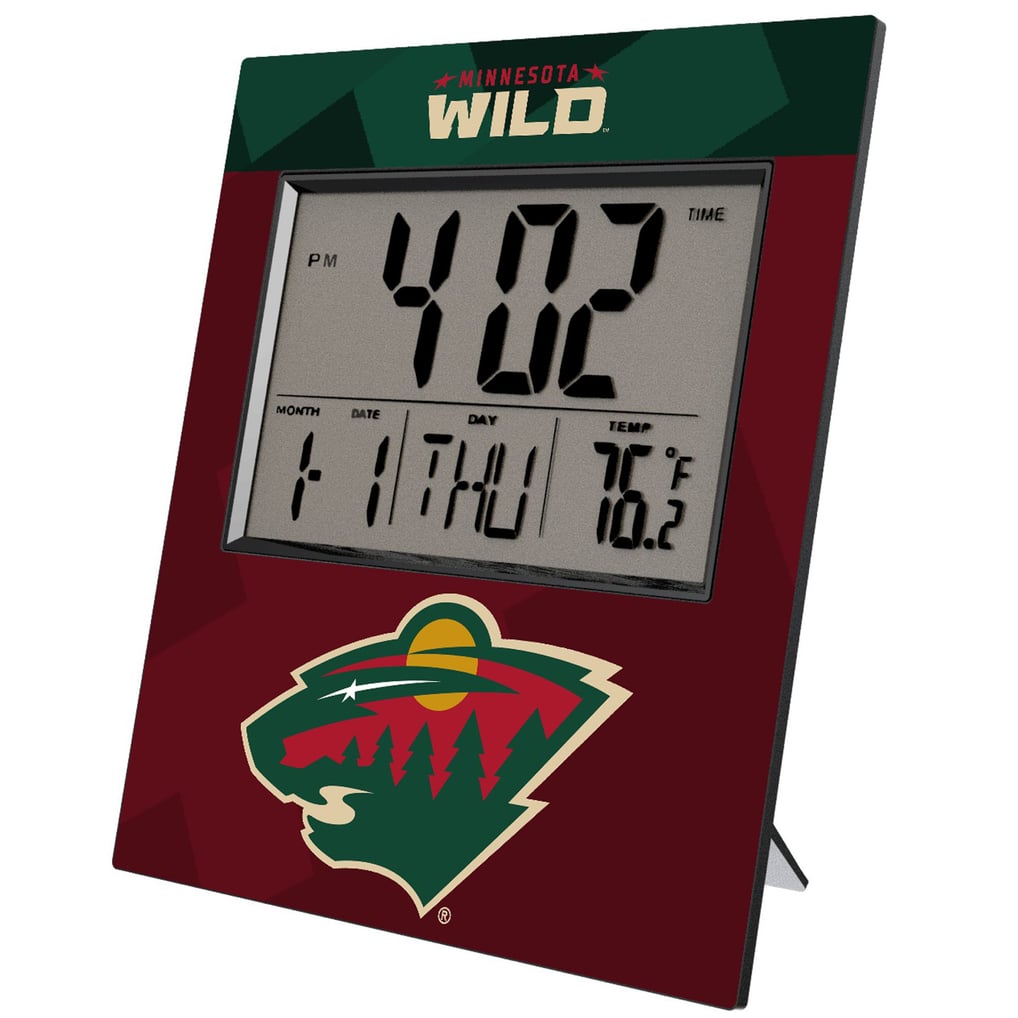Minnesota Wild Keyscaper Color Block Digital Desk Clock