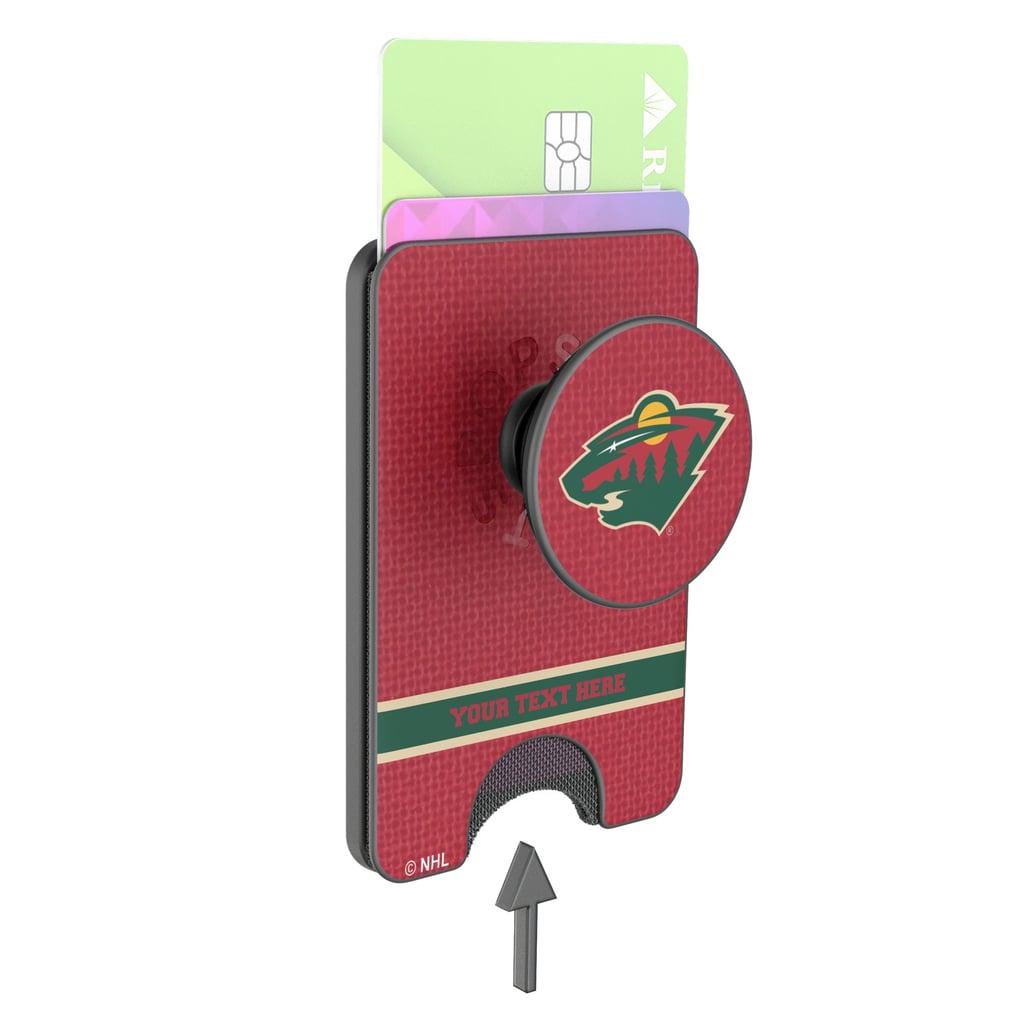 Minnesota Wild Keyscaper Personalized Solid PopSockets Magnetic Wallet