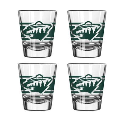 Minnesota Wild Logo Brands Four-Piece Stripe Shot Glass Set