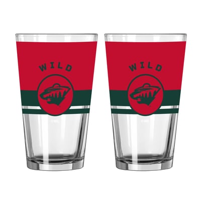 Minnesota Wild Logo Brands Two-Piece 16oz. Horizon Pint Glass Set