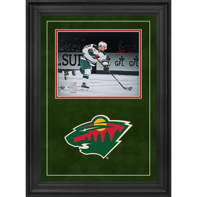Marco Rossi Minnesota Wild Autographed Fanatics Authentic Deluxe Framed 8" x 10" White Jersey Shooting Spotlight Photograph 