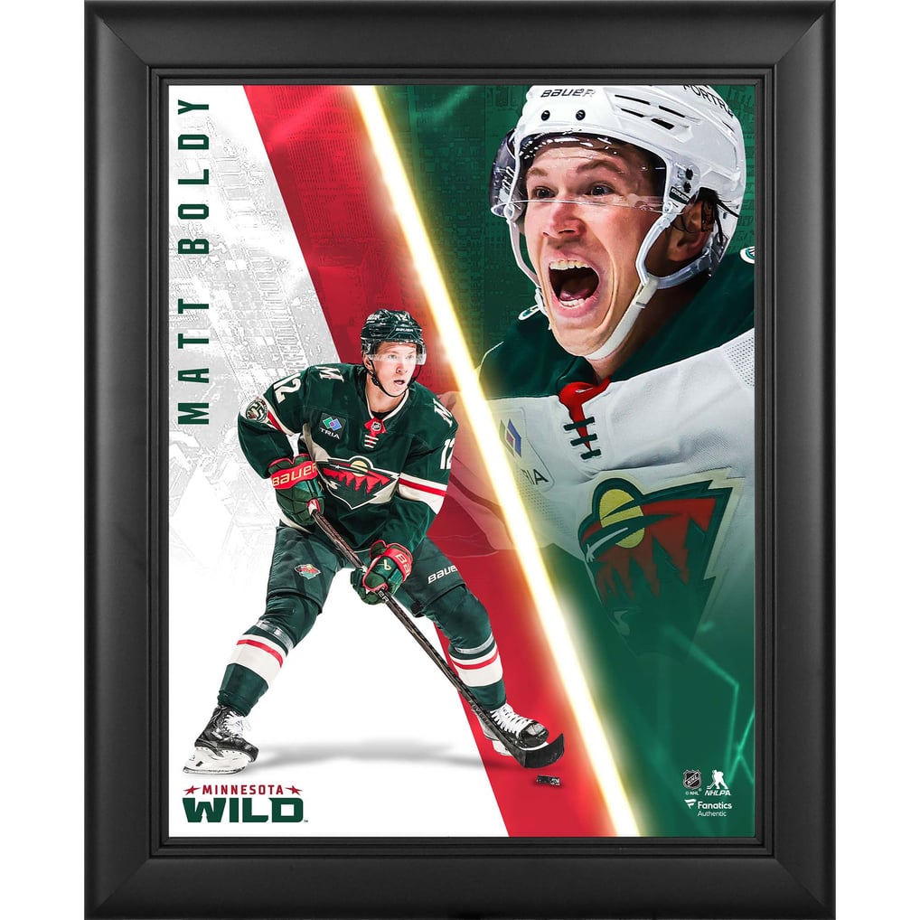 Matthew Boldy Minnesota Wild Fanatics Authentic Framed 13" x 16" Radiance Collage