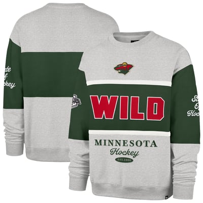  Minnesota Wild '47 Fall Maximilist Crew Sweatshirt - Gray