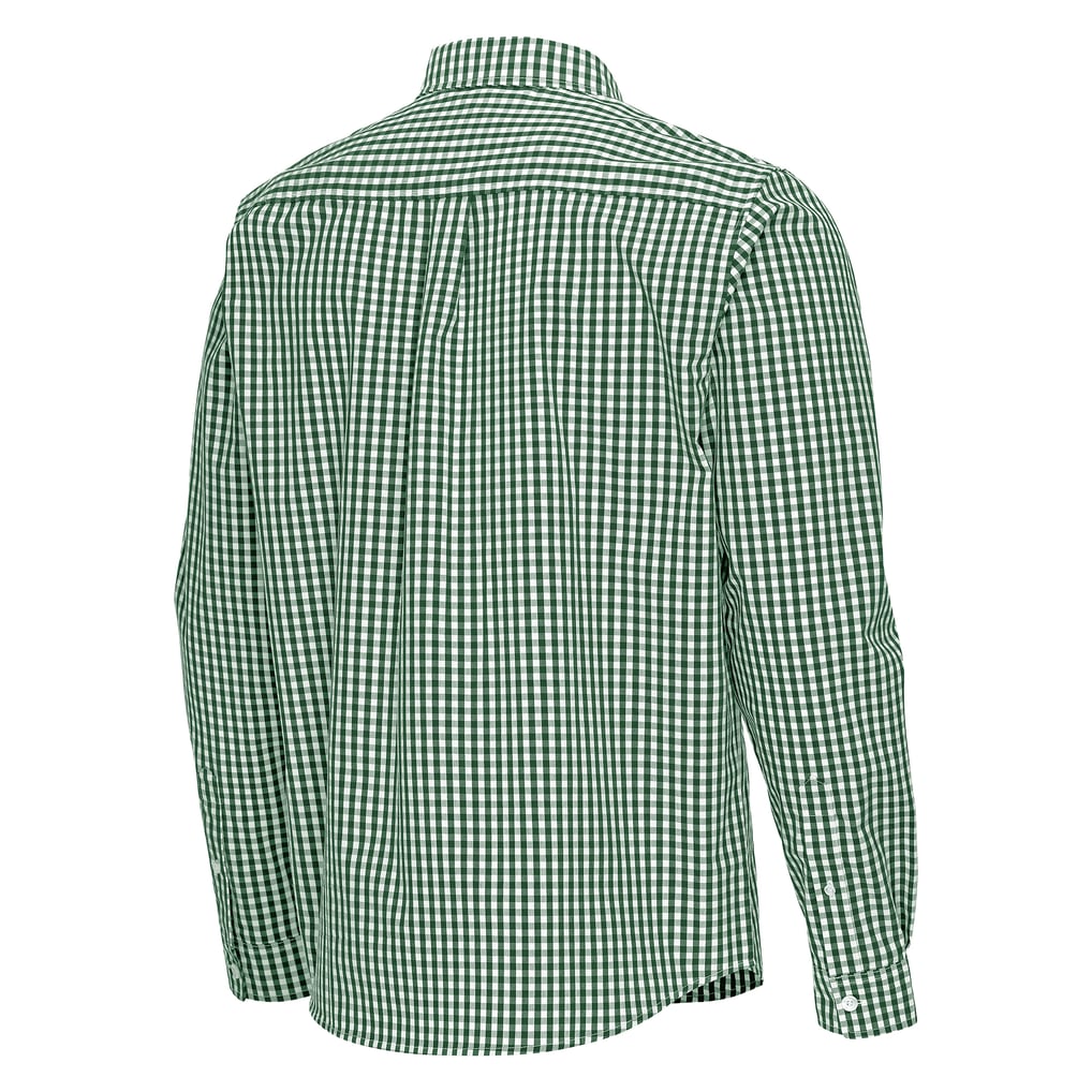 Minnesota Wild Antigua Ellis Tri-Blend Long Sleeve Button-Down Shirt - Green