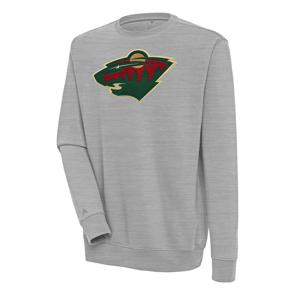  Minnesota Wild Antigua Victory Pullover Sweatshirt - Heather Gray