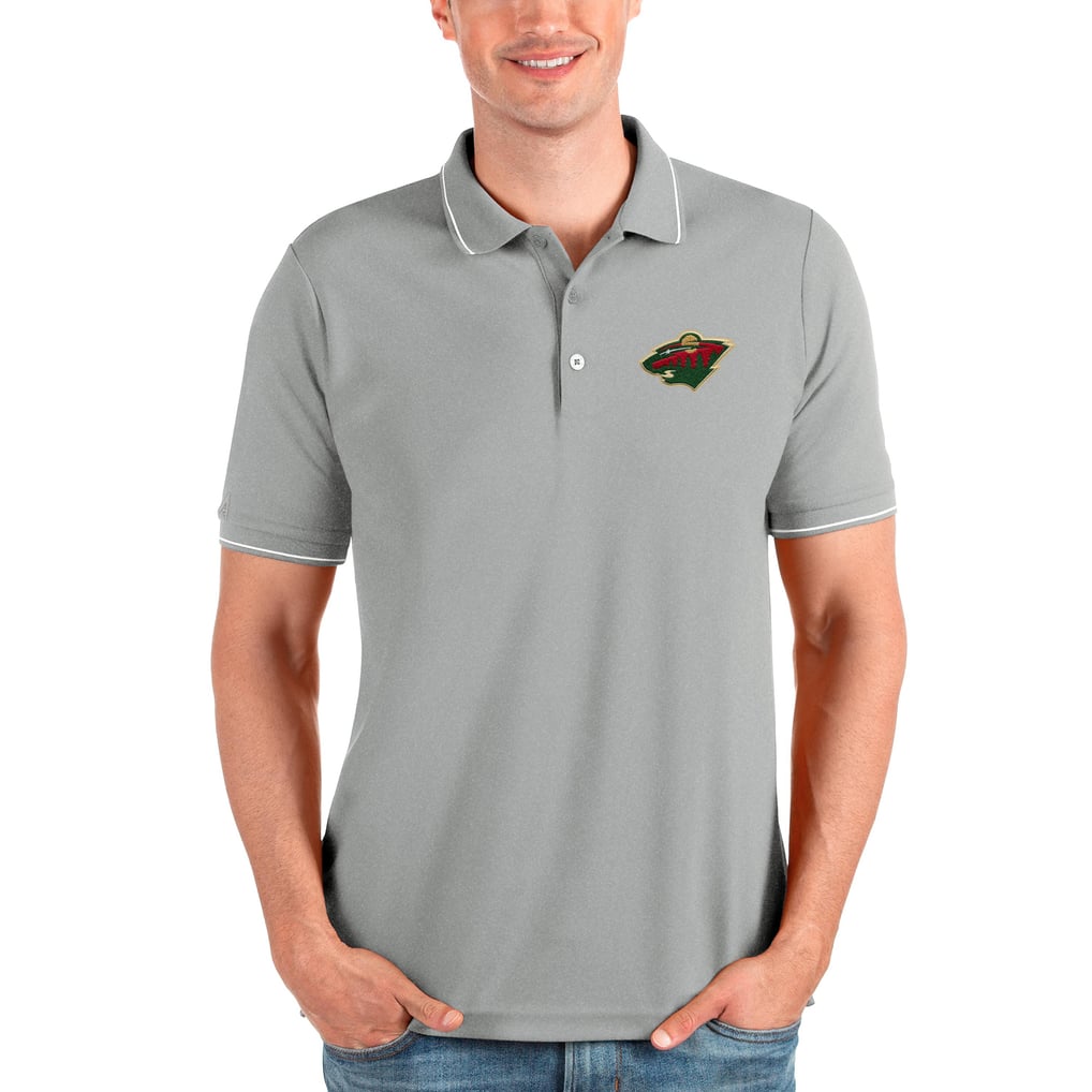 Minnesota Wild Antigua Affluent Polo - Heathered Gray
