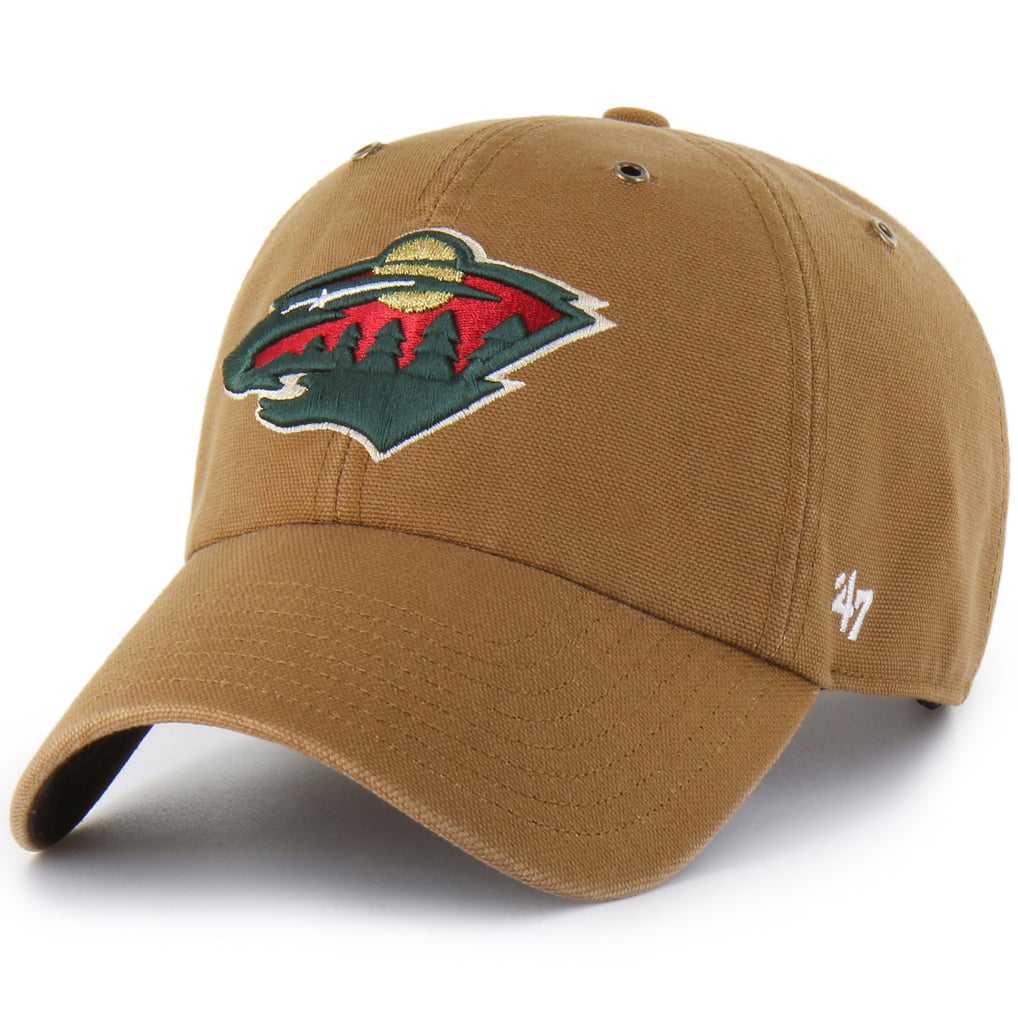 Minnesota Wild Carhartt x '47 Clean Up Adjustable Hat - Brown