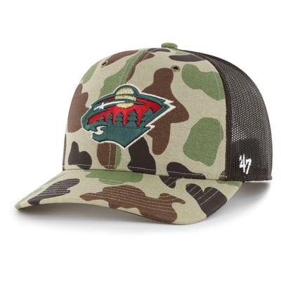 Minnesota Wild Carhartt x '47 Adjustable Trucker Hat - Duck Camo