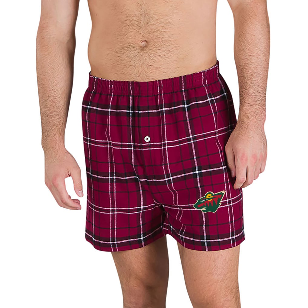 Minnesota Wild Concepts Sport Ultimate Flannel Boxers - Maroon