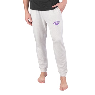 Minnesota Wild Concepts Sport Hockey Fights Cancer Mainstream Cuffed Terry Tri-Blend Pants - Oatmeal