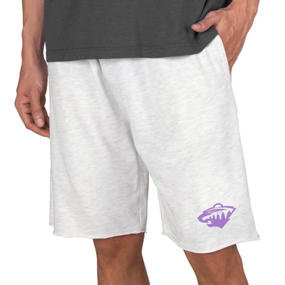 Minnesota Wild Concepts Sport Hockey Fights Cancer Mainstream Terry Tri-Blend Shorts - Oatmeal