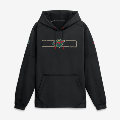 Minnesota Wild Fanatics Authentic Pro Rink Fleece Pullover Hoodie - Black