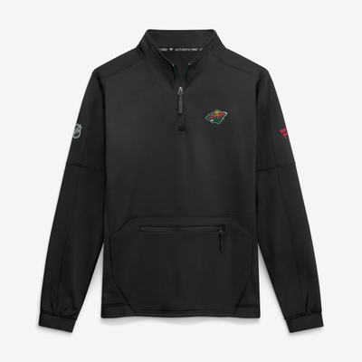 Minnesota Wild Fanatics Authentic Pro Rink Fleece Quarter-Zip Pullover - Black