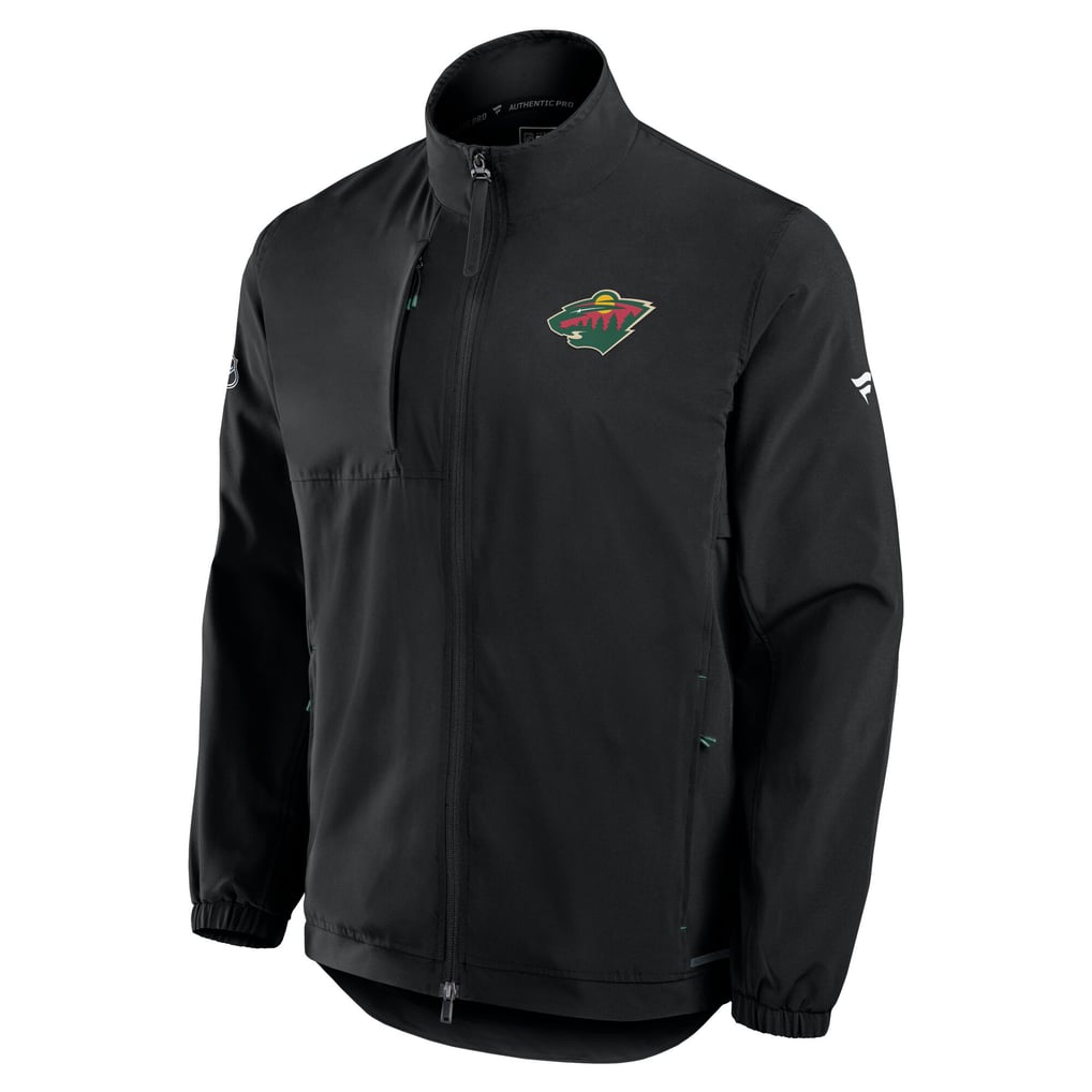 Minnesota Wild Fanatics Authentic Pro Rink Full-Zip Coaches Jacket - Black