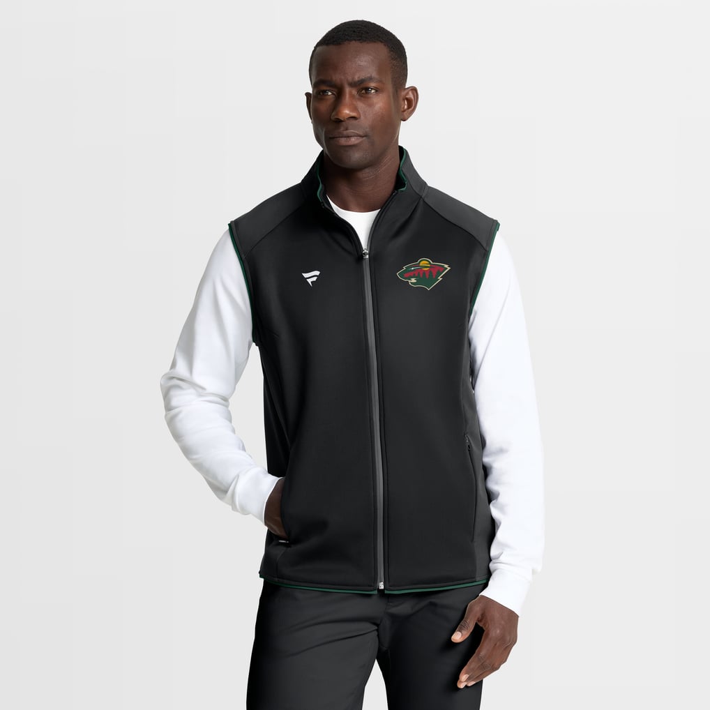 Minnesota Wild Fanatics Authentic Pro Rink Full-Zip Vest - Black